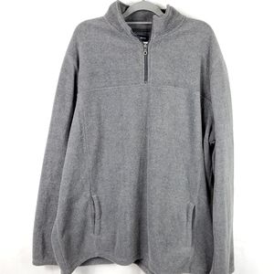Men's Croft & Borrow Gray Fleece Pullover Jacket